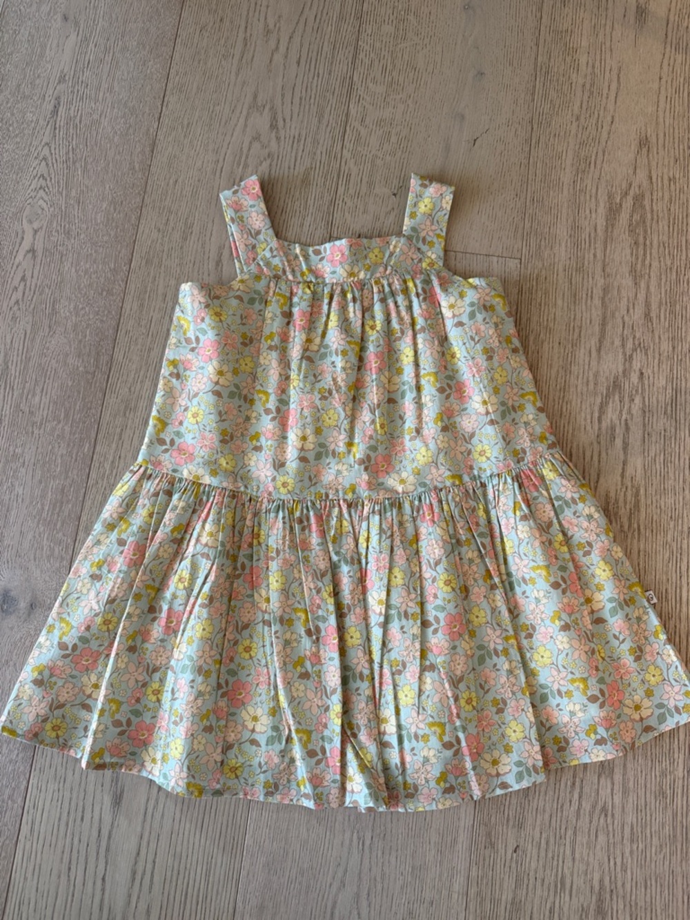 Girls Floral Sundress - Pastel Pink & Yellow